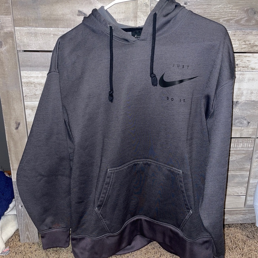 super cute grey nike hoodie.